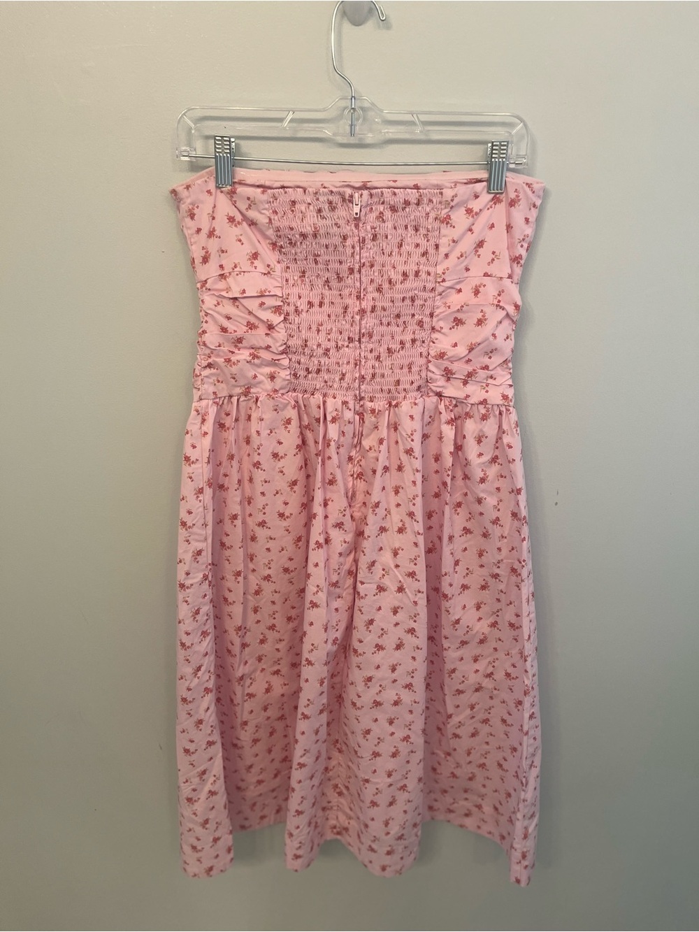 wild fable Strapless Light Pink Floral Dress - Picture 3 of 3